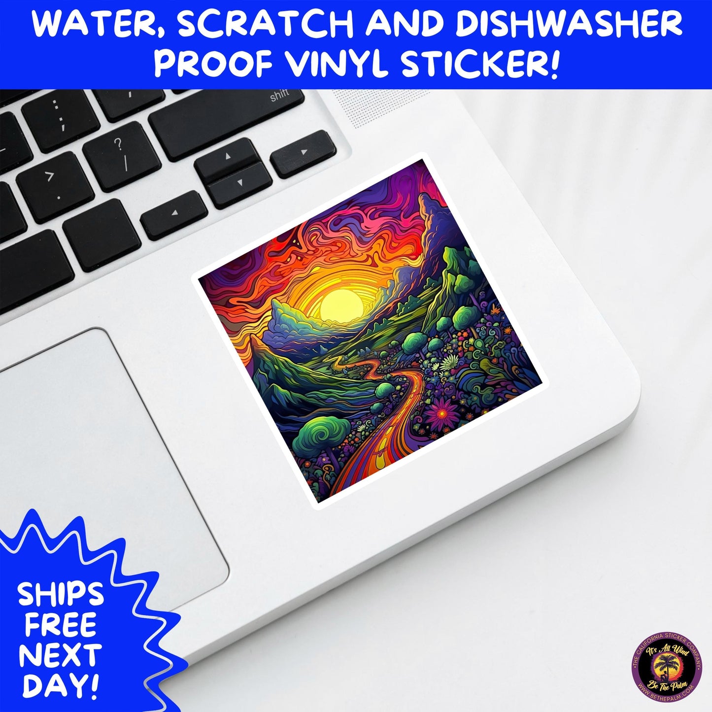 PSYCHEDELIC ART STICKERS | Trippy Groovy Vinyl Decals for Journals, Water Bottles, Laptops, Hippie Aesthetic Stickers for Vibe Lovers