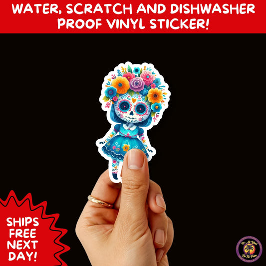 SUGAR SKULL STICKERS Day of the Dead Aesthetic Sticker Pack for Journals Laptops Water Bottles Halloween Decor and Spooky Season Gifts
