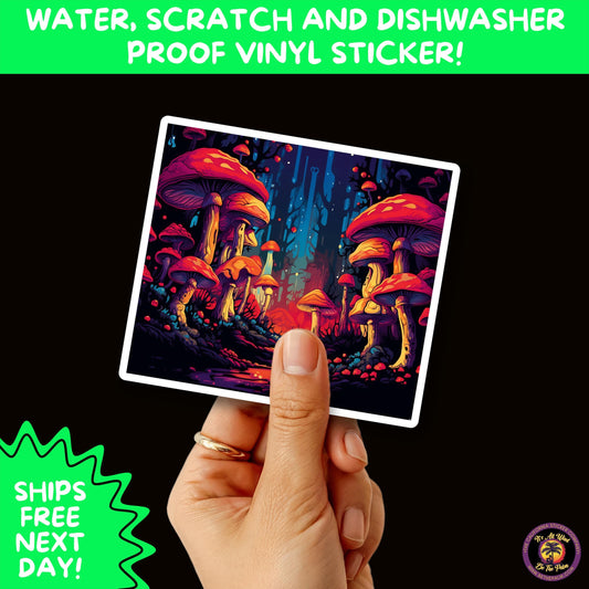PSYCHEDELIC ART STICKERS | Trippy Groovy Vinyl Decals for Journals, Water Bottles, Laptops, Hippie Aesthetic Stickers for Vibe Lovers