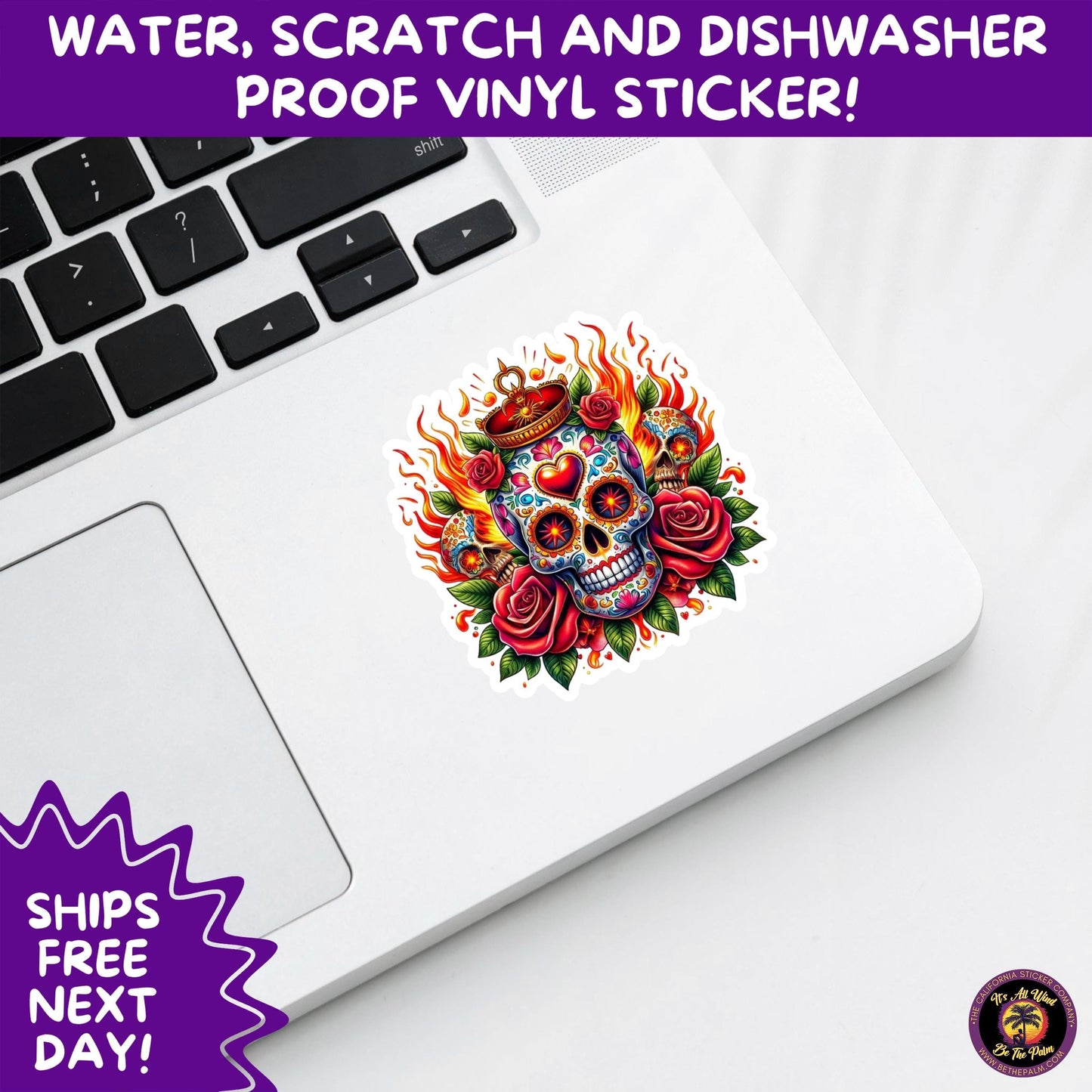 SUGAR SKULL STICKERS Day of the Dead Aesthetic Sticker Pack for Journals Laptops Water Bottles Halloween Decor and Spooky Season Gifts