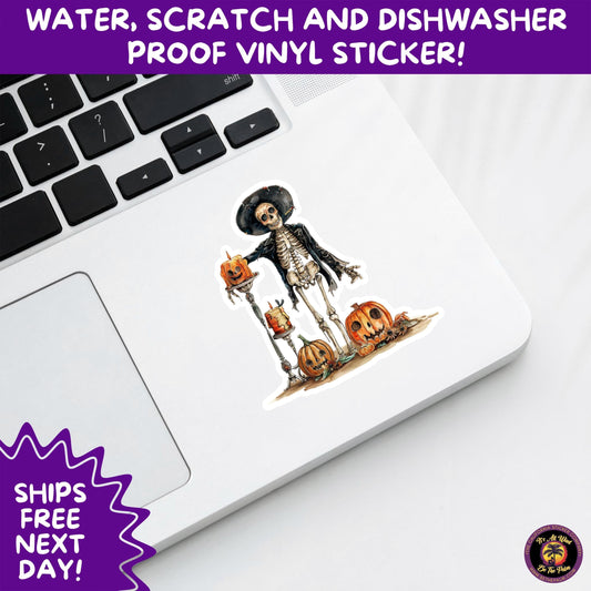 HALLOWEEN VINYL STICKERS | Spooky Ghosts, Witches, Pumpkins, Skulls and Bats – Waterproof Halloween Sticker Pack for All Ages