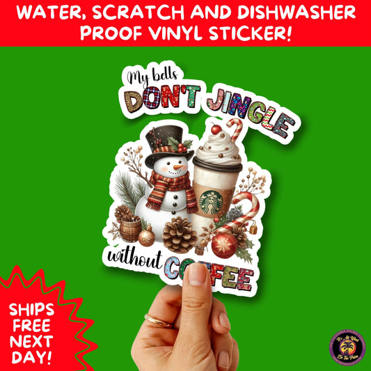 CHRISTMAS STICKER PACK | Festive Holiday Decor Vinyl Stickers Perfect for Journals Gifts Planners Stocking Stuffers Winter for coffee lovers