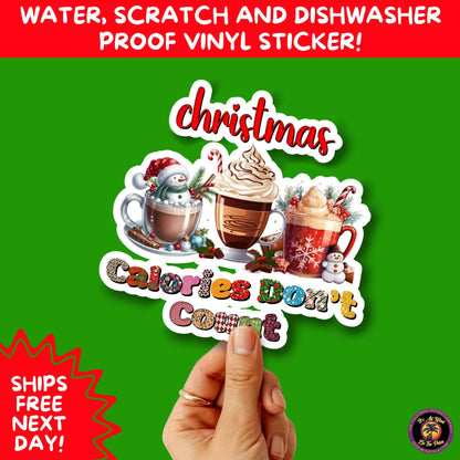 CHRISTMAS STICKER PACK | Festive Holiday Decor Vinyl Stickers Perfect for Journals Gifts Planners Stocking Stuffers Winter for coffee lovers