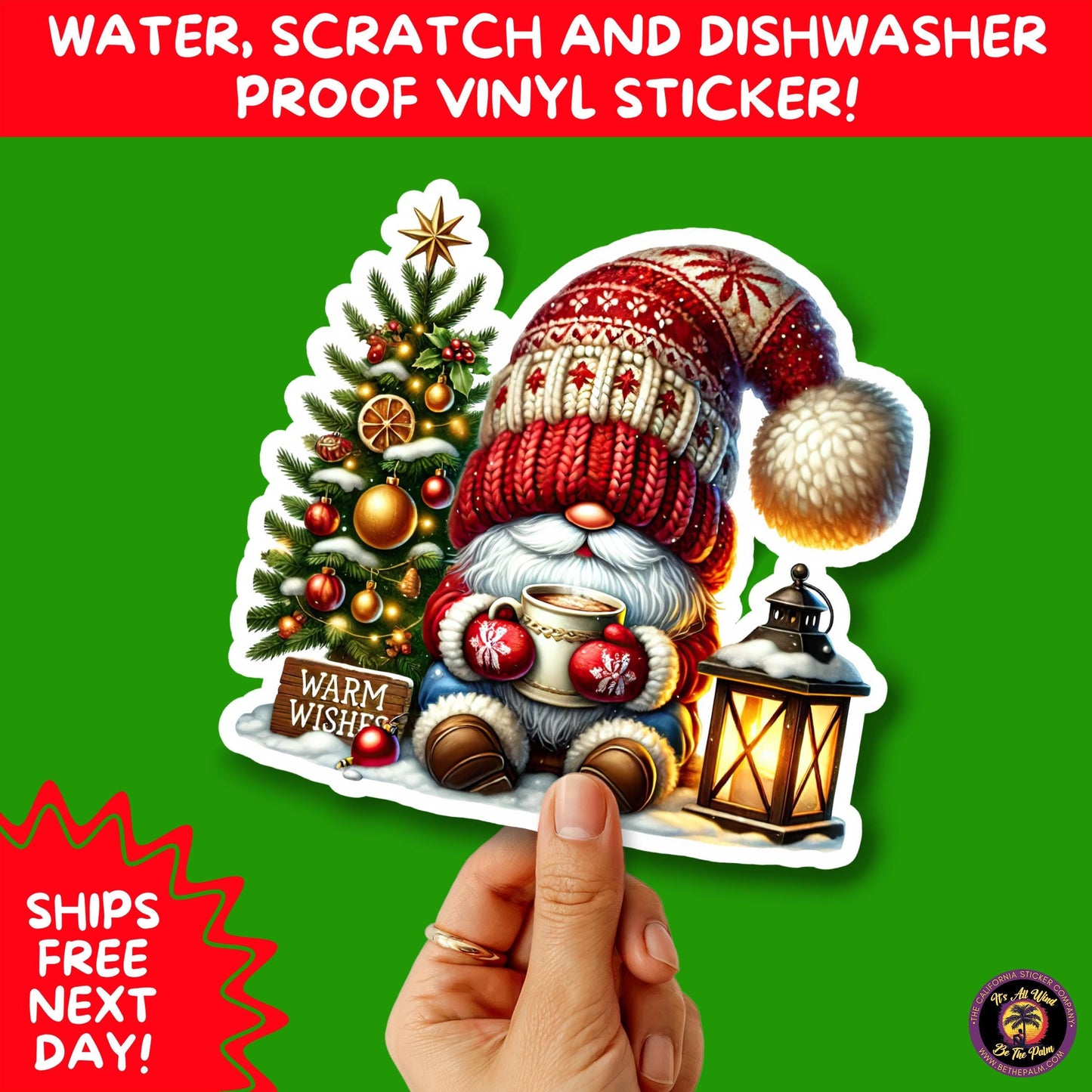 CHRISTMAS STICKER PACK | Festive Holiday Decor Vinyl Stickers Perfect for Journals Gifts Planners Stocking Stuffers Winter for gnome lovers