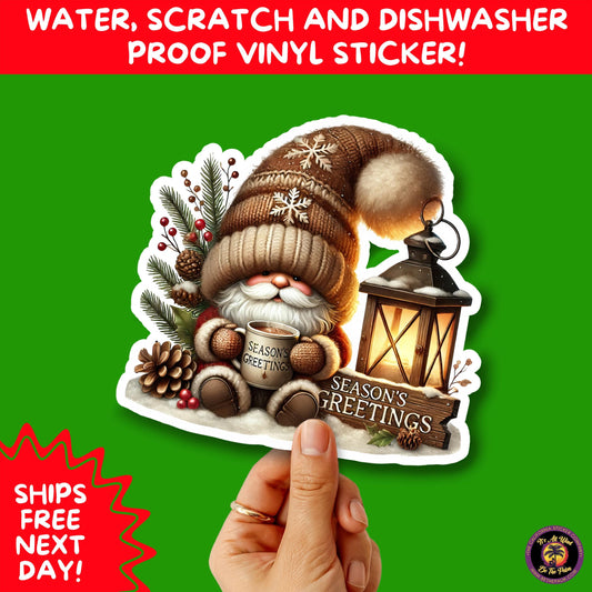 CHRISTMAS STICKER PACK | Festive Holiday Decor Vinyl Stickers Perfect for Journals Gifts Planners Stocking Stuffers Winter for gnome lovers
