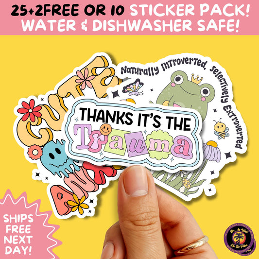 27 STICKER PACK! mental health, therapy sticker, self care, positive quote, anxiety sticker, daily reminder, healing vibes, sticker pack