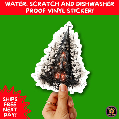 GOTHIC CHRISTMAS STICKERS Dark Holiday Aesthetic Stickers | Spooky Cute Christmas Decor | Goth Planner Stickers for Gifts & Cards