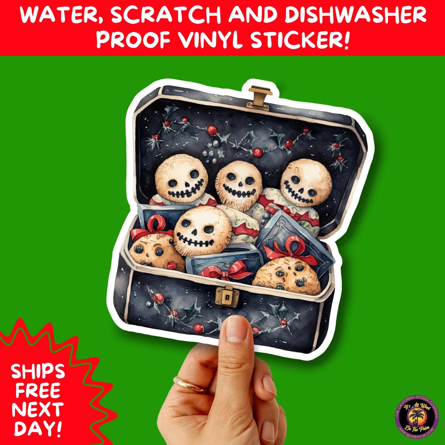 GOTHIC CHRISTMAS STICKERS Dark Holiday Aesthetic Stickers | Spooky Cute Christmas Decor | Goth Planner Stickers for Gifts & Cards