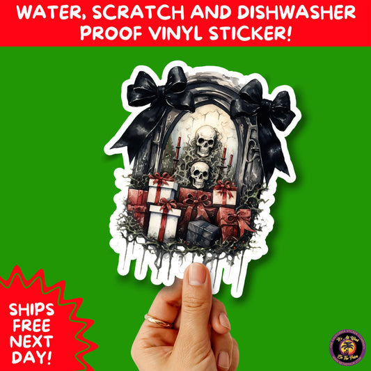 GOTHIC CHRISTMAS STICKERS Dark Holiday Aesthetic Stickers | Spooky Cute Christmas Decor | Goth Planner Stickers for Gifts & Cards