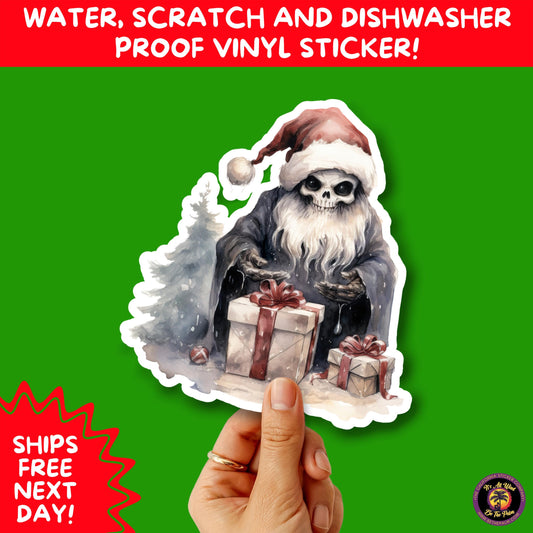 GOTHIC CHRISTMAS STICKERS Dark Holiday Aesthetic Stickers | Spooky Cute Christmas Decor | Goth Planner Stickers for Gifts & Cards