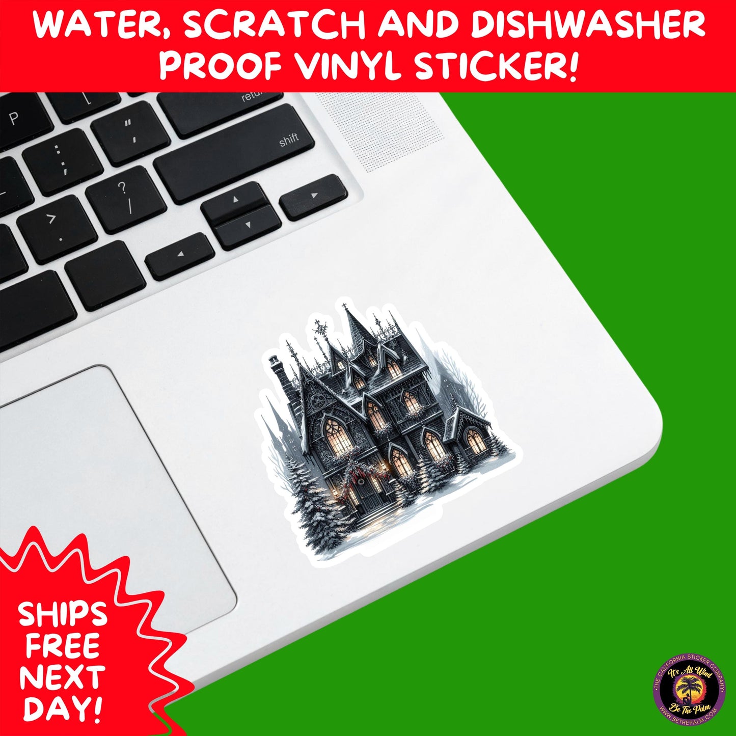 GOTHIC CHRISTMAS STICKERS Dark Holiday Aesthetic Stickers | Spooky Cute Christmas Decor | Goth Planner Stickers for Gifts & Cards