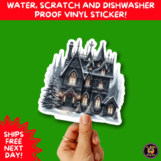GOTHIC CHRISTMAS STICKERS Dark Holiday Aesthetic Stickers | Spooky Cute Christmas Decor | Goth Planner Stickers for Gifts & Cards