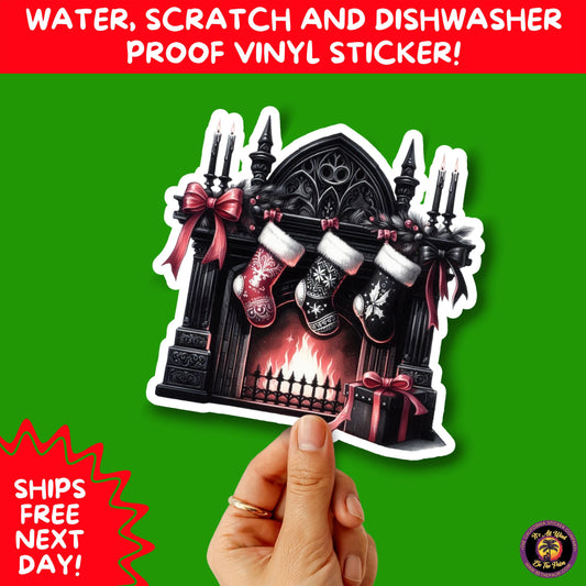 GOTHIC CHRISTMAS STICKERS Dark Holiday Aesthetic Stickers | Spooky Cute Christmas Decor | Goth Planner Stickers for Gifts & Cards