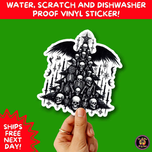 GOTHIC CHRISTMAS STICKERS Dark Holiday Aesthetic Stickers | Spooky Cute Christmas Decor | Goth Planner Stickers for Gifts & Cards