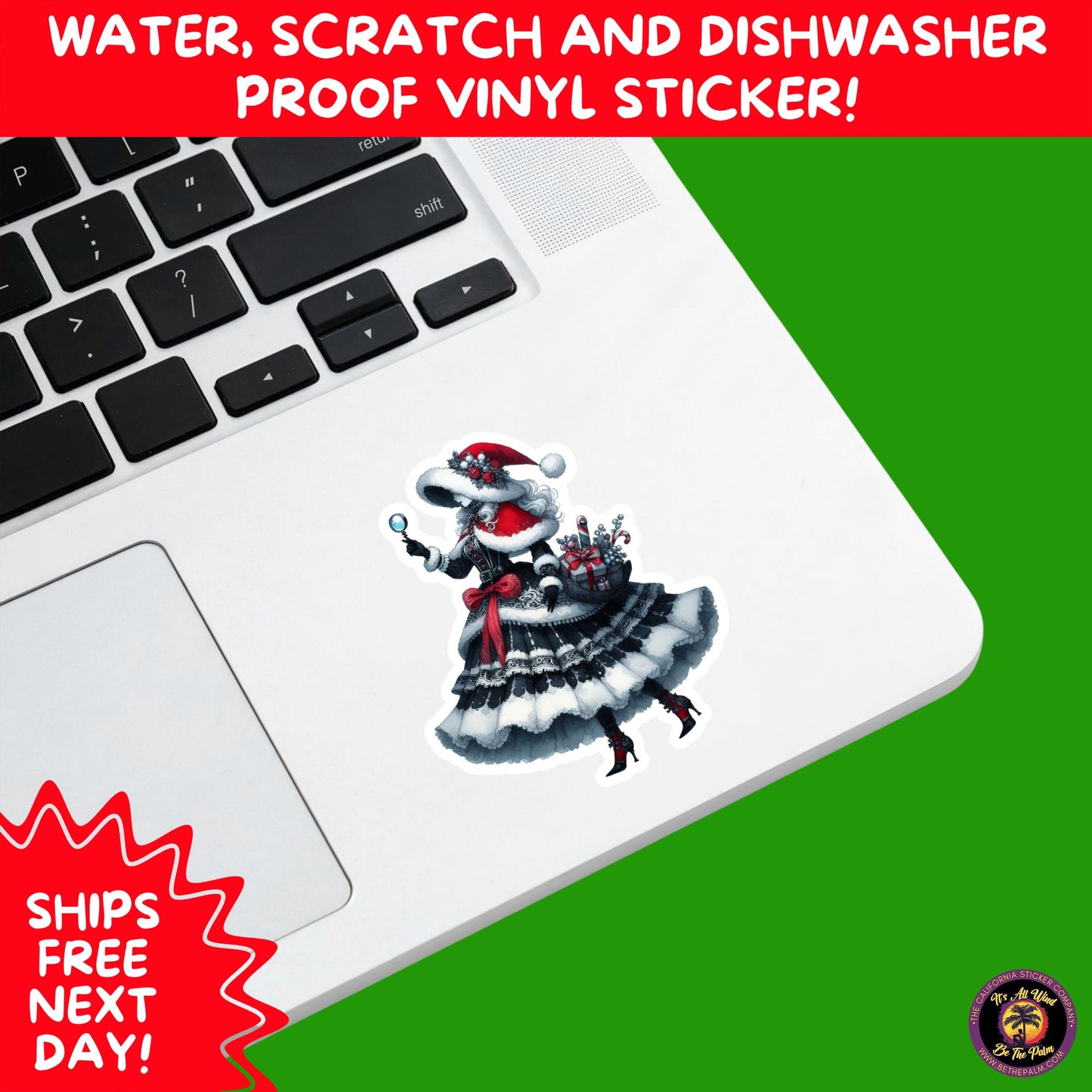 GOTHIC CHRISTMAS STICKERS Dark Holiday Aesthetic Stickers | Spooky Cute Christmas Decor | Goth Planner Stickers for Gifts & Cards