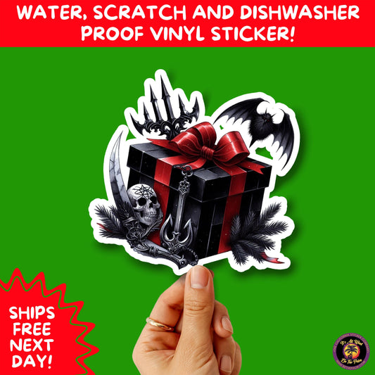 GOTHIC CHRISTMAS STICKERS Dark Holiday Aesthetic Stickers | Spooky Cute Christmas Decor | Goth Planner Stickers for Gifts & Cards
