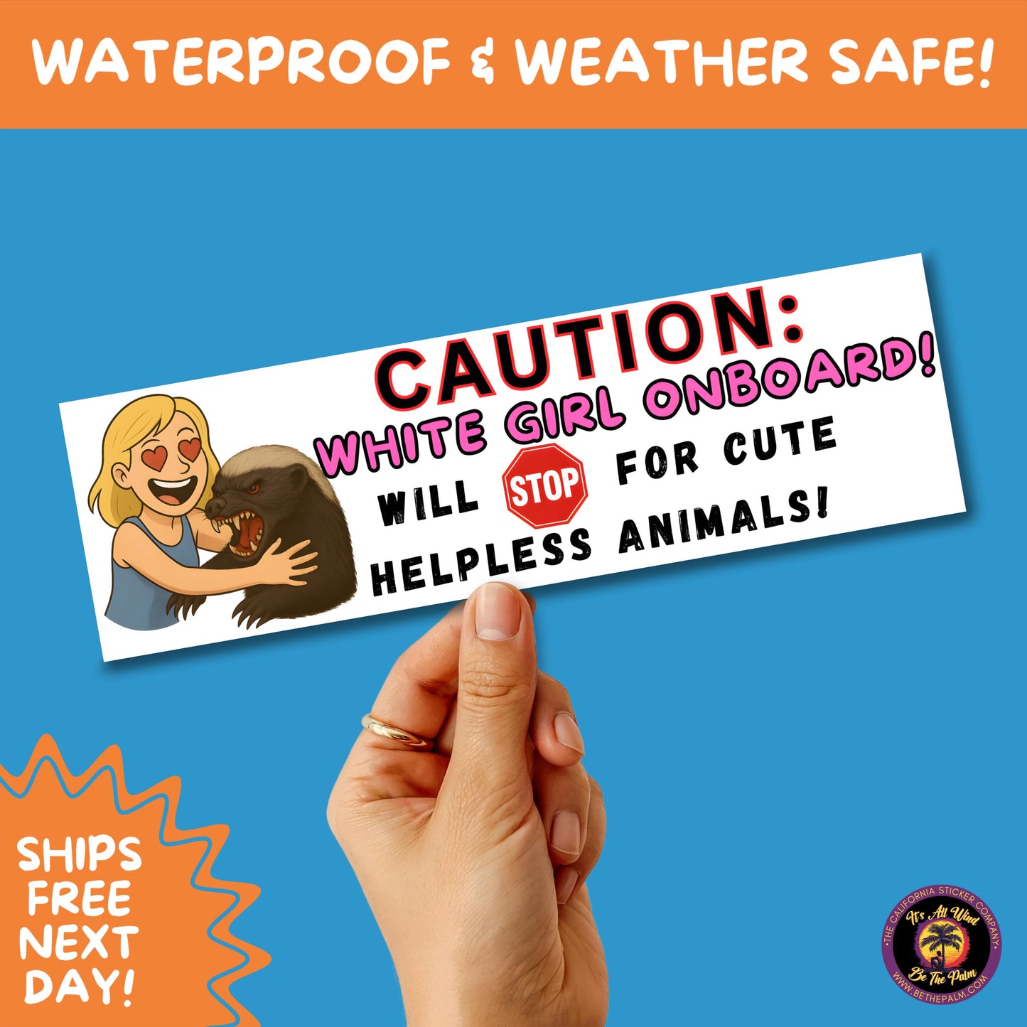 BUMPER STICKER | Funny Vinyl Decals for Cars Trucks Laptops Durable Waterproof Outdoor Sticker Gift for Drivers and Road Trips