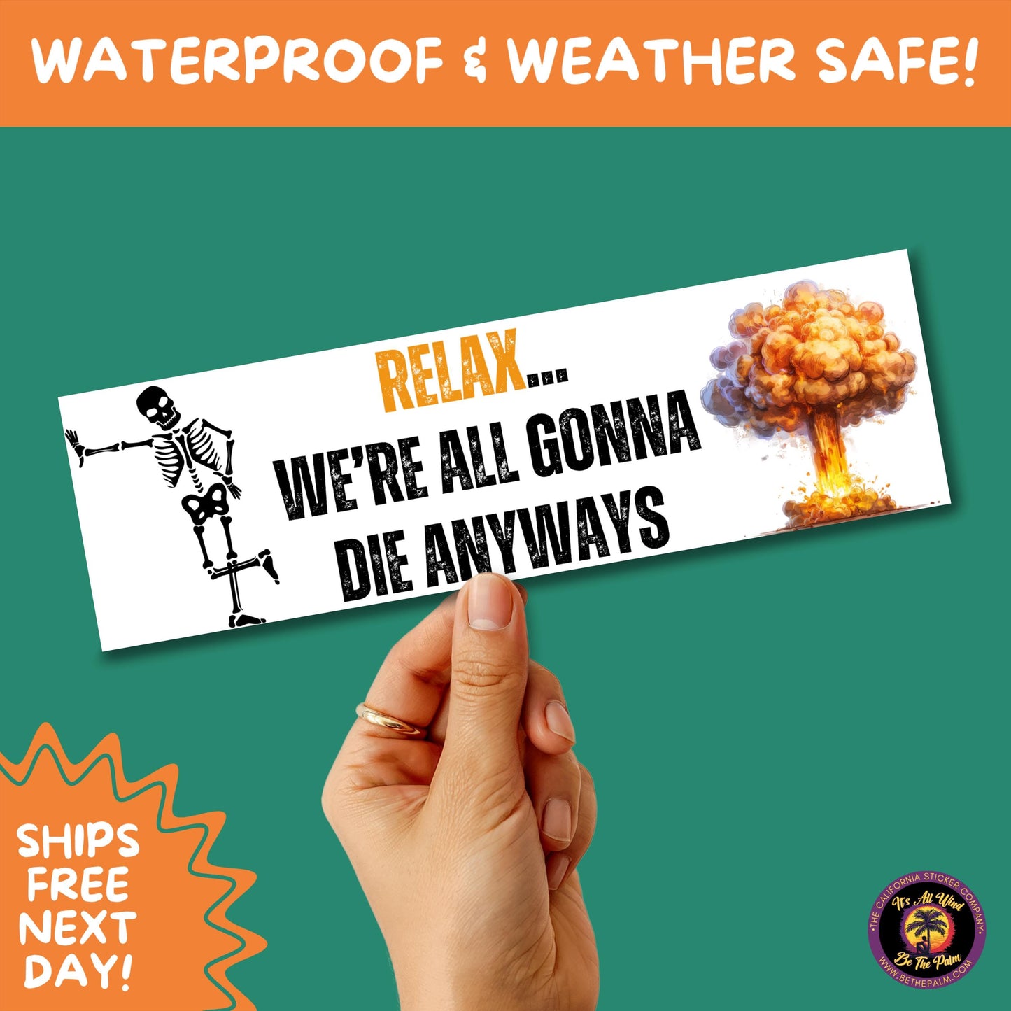 BUMPER STICKER | Funny Vinyl Decals for Cars Trucks Laptops Durable Waterproof Outdoor Sticker Gift for Drivers and Road Trips