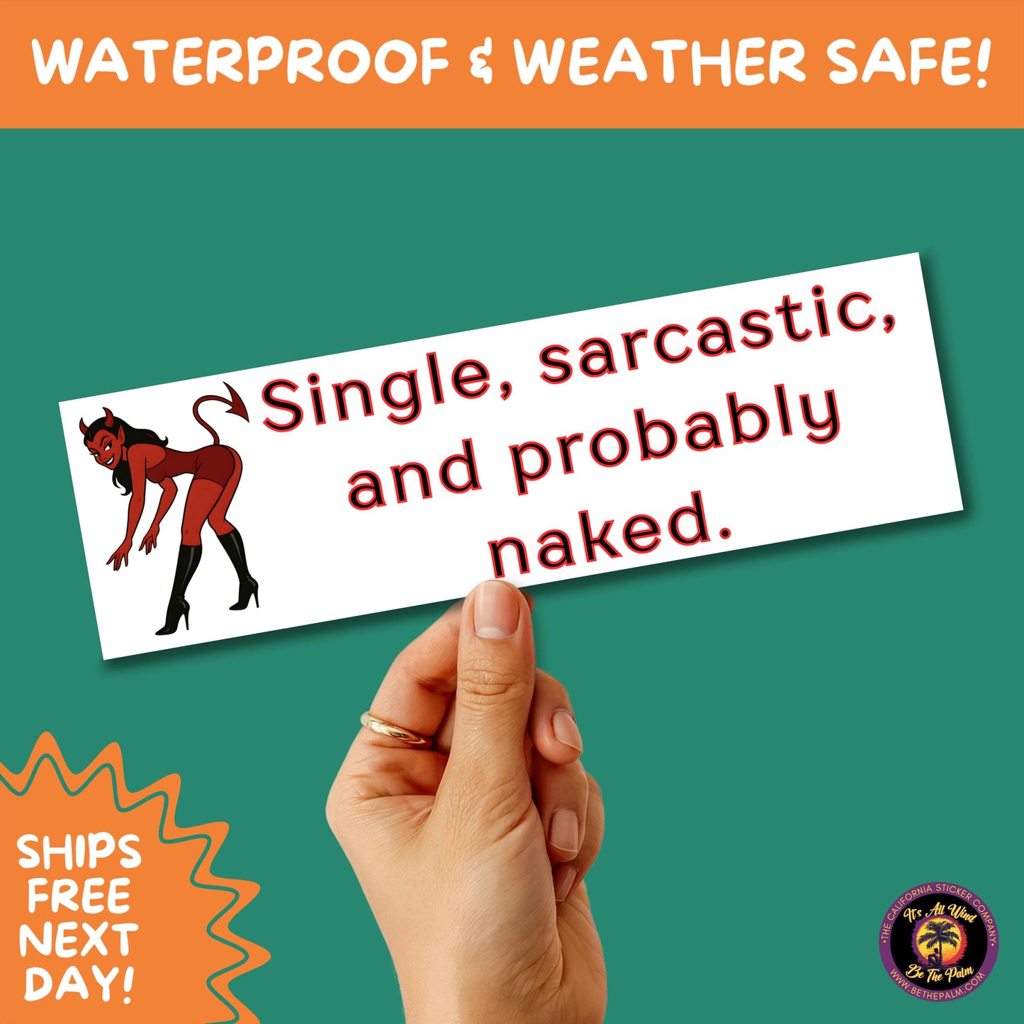 BUMPER STICKER | Funny Vinyl Decals for Cars Trucks Laptops Durable Waterproof Outdoor Sticker Gift for Drivers and Road Trips
