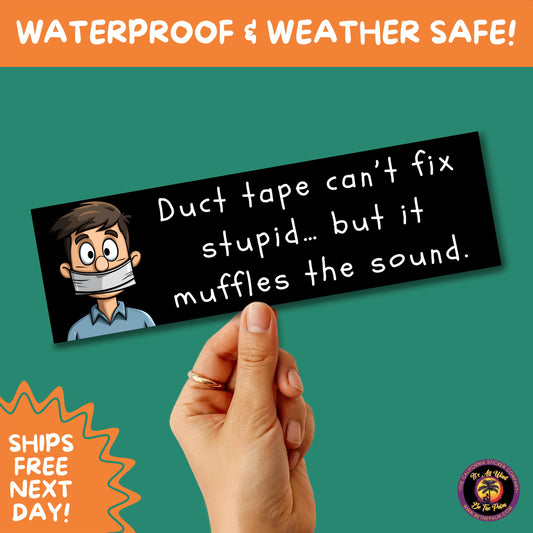 BUMPER STICKER | Funny Vinyl Decals for Cars Trucks Laptops Durable Waterproof Outdoor Sticker Gift for Drivers and Road Trips