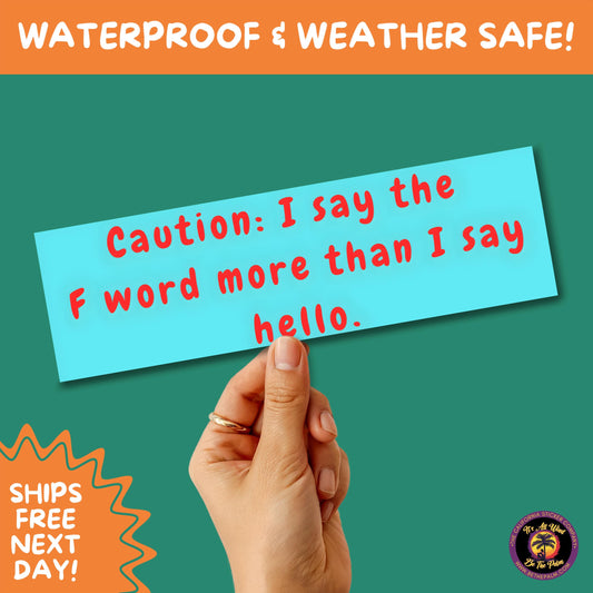 BUMPER STICKER | Funny Vinyl Decals for Cars Trucks Laptops Durable Waterproof Outdoor Sticker Gift for Drivers and Road Trips