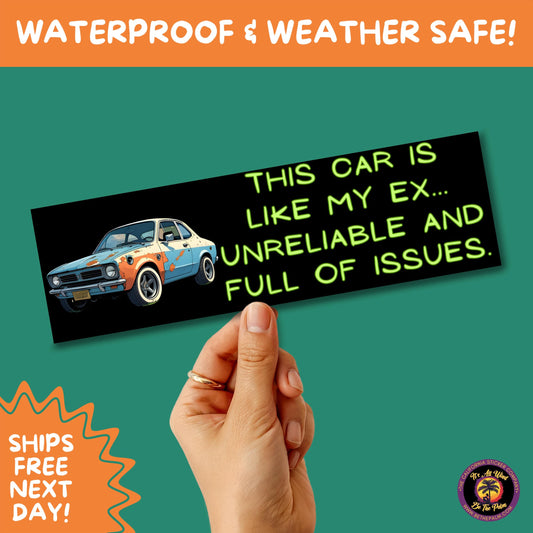 BUMPER STICKER | Funny Vinyl Decals for Cars Trucks Laptops Durable Waterproof Outdoor Sticker Gift for Drivers and Road Trips