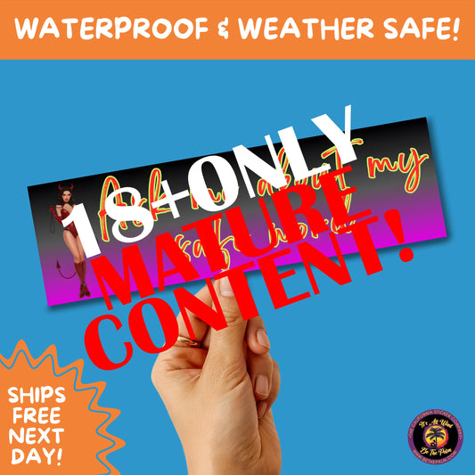 BUMPER STICKER | Funny Vinyl Decals for Cars Trucks Laptops Durable Waterproof Outdoor Sticker Gift for Drivers and Road Trips