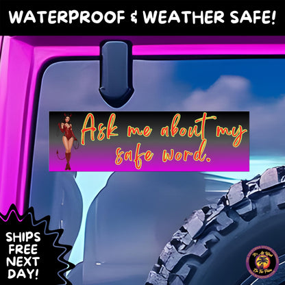 BUMPER STICKER | Funny Vinyl Decals for Cars Trucks Laptops Durable Waterproof Outdoor Sticker Gift for Drivers and Road Trips