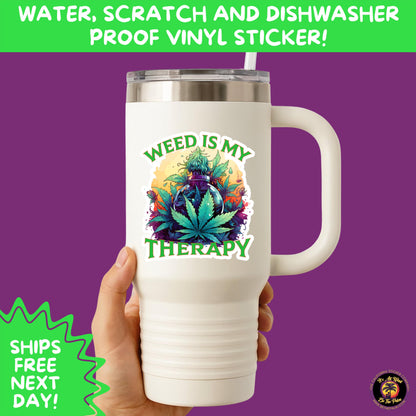 WEED STICKER SET | Funny 420 Cannabis Stickers for Water Bottle, Laptop, Hydroflask, Stoner Gift Idea, Smoker Vinyl Decal Pack