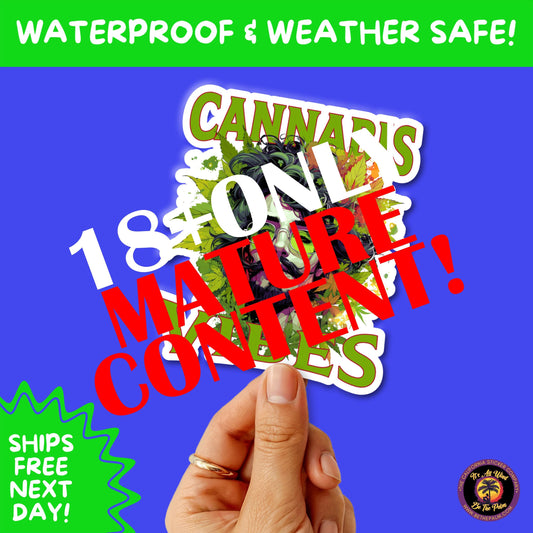 WEED STICKER SET | Funny 420 Cannabis Stickers for Water Bottle, Laptop, Hydroflask, Stoner Gift Idea, Smoker Vinyl Decal Pack