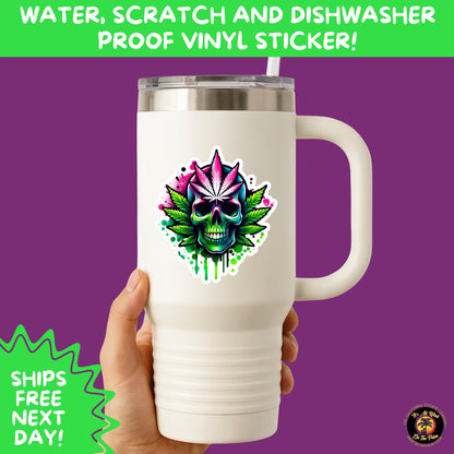 WEED STICKER SET | Funny 420 Cannabis Stickers for Water Bottle, Laptop, Hydroflask, Stoner Gift Idea, Smoker Vinyl Decal Pack