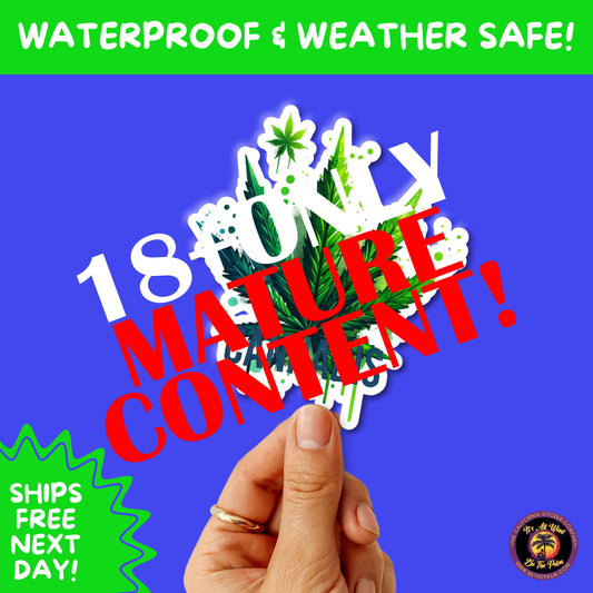 WEED STICKER SET | Funny 420 Cannabis Stickers for Water Bottle, Laptop, Hydroflask, Stoner Gift Idea, Smoker Vinyl Decal Pack