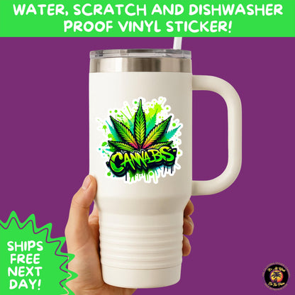 WEED STICKER SET | Funny 420 Cannabis Stickers for Water Bottle, Laptop, Hydroflask, Stoner Gift Idea, Smoker Vinyl Decal Pack