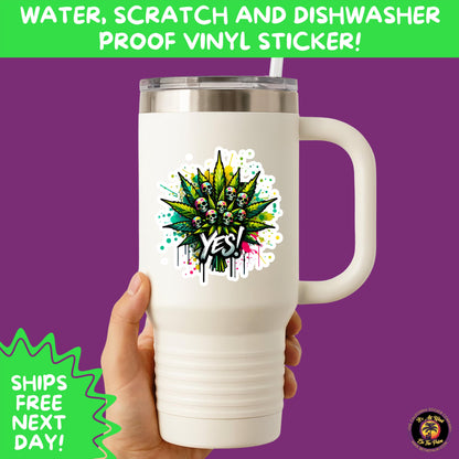 WEED STICKER SET | Funny 420 Cannabis Stickers for Water Bottle, Laptop, Hydroflask, Stoner Gift Idea, Smoker Vinyl Decal Pack