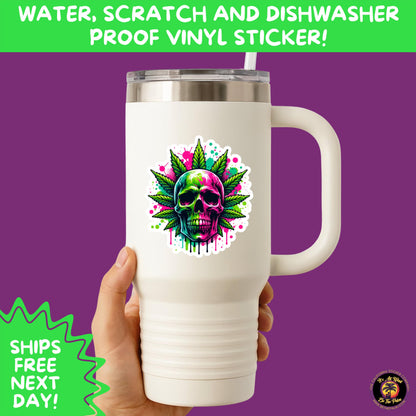 WEED STICKER SET | Funny 420 Cannabis Stickers for Water Bottle, Laptop, Hydroflask, Stoner Gift Idea, Smoker Vinyl Decal Pack