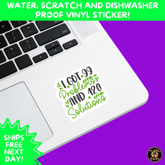 WEED STICKER SET | Funny 420 Cannabis Stickers for Water Bottle, Laptop, Hydroflask, Stoner Gift Idea, Smoker Vinyl Decal Pack